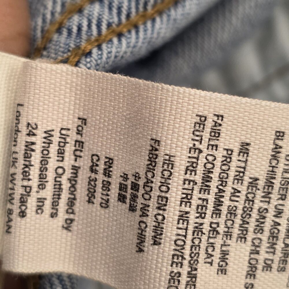 Free People Denim Jean Beltted Jacket Button Down Women's Size Xsmall - Picture 8 of 11